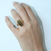 Golden Double Bar Ring