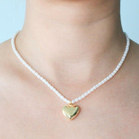 Heart Pearl Necklace