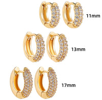 CZ Diamond Hoop Earring Set