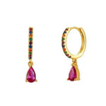 Ruby Rainbow Diamond Earrings